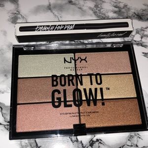 NYX Born To Glow highlight Palette Plus liner!
